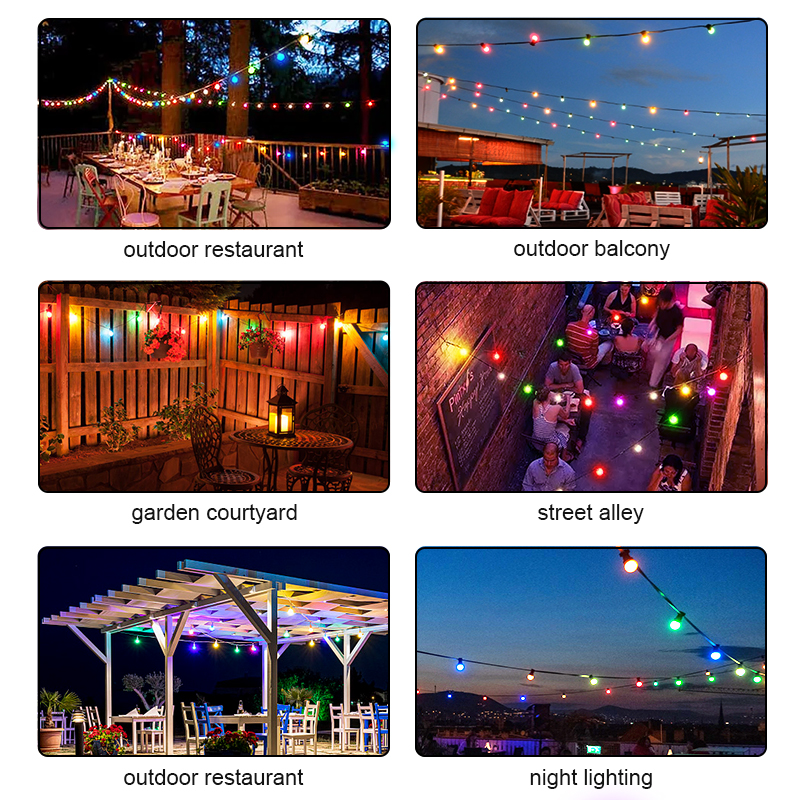 HCP099 G40塑料彩泡LED灯串